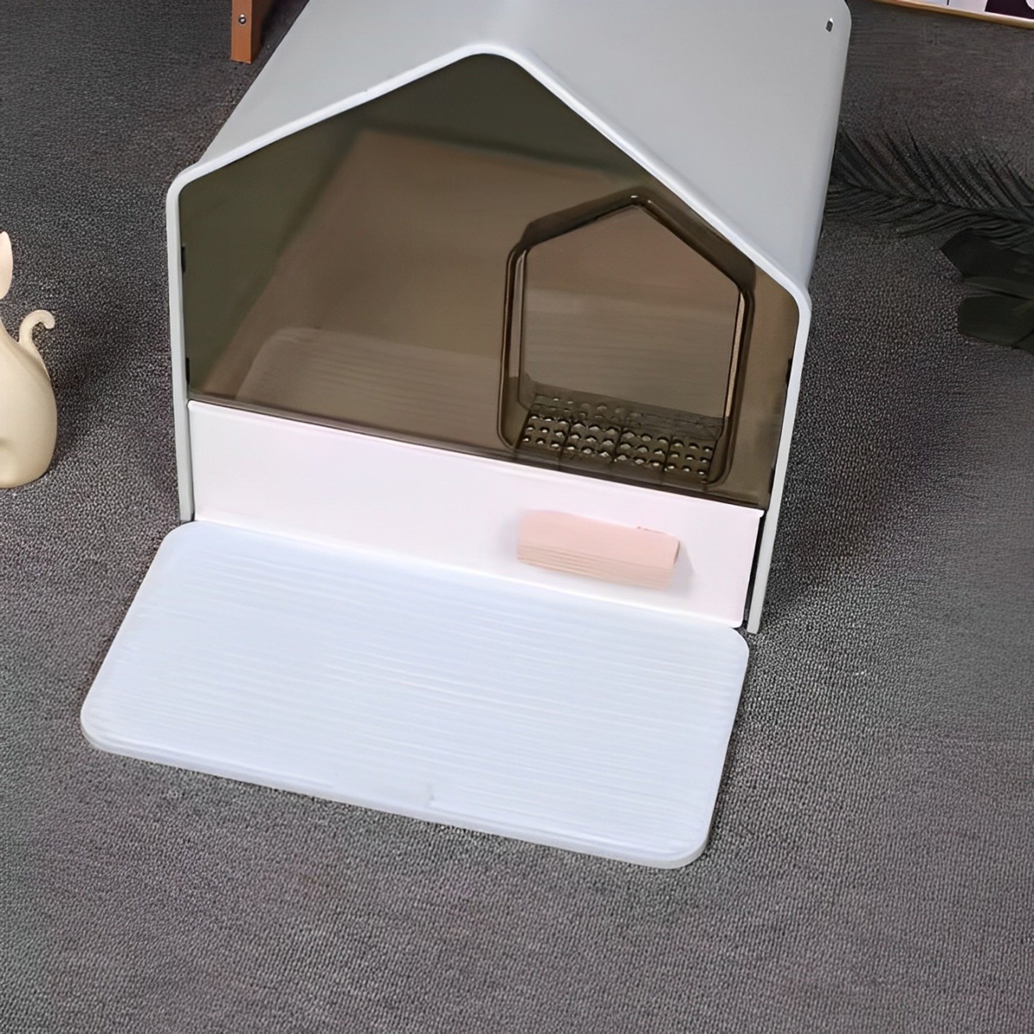 Arenero para Gatos Diseño Casa Cozy Cat - Incluye Pala