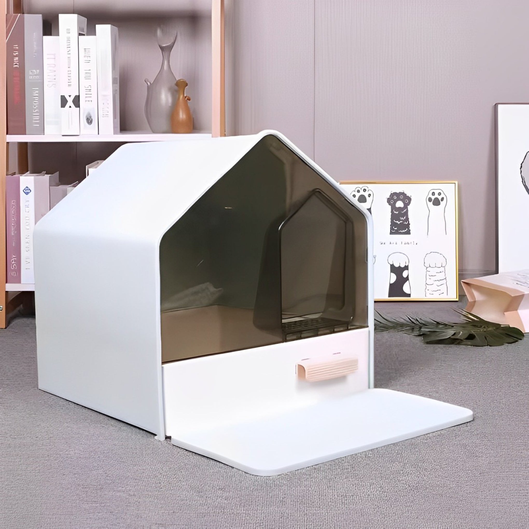 Arenero para Gatos Diseño Casa Cozy Cat - Incluye Pala